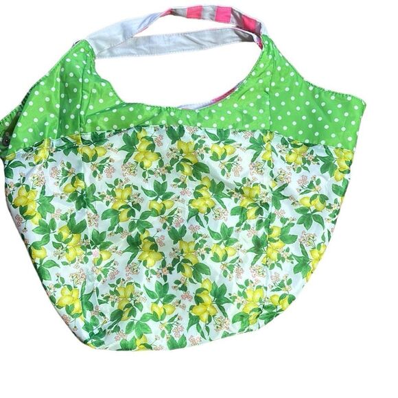 Victoria’s Secret neon pink and white striped reversible tote bag - Picture 4 of 5